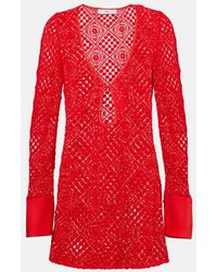 SIR. - Rayure Crochet Cotton Minidress - Lyst