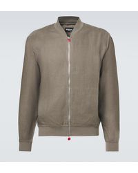 Kiton - Linen Bomber Jacket - Lyst