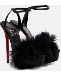 Christian Louboutin - Patchoulina Alta 160 Crepe Satin Sandals - Lyst