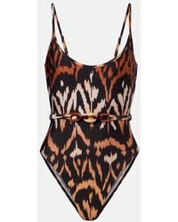 Zimmermann - Aster Scoop Printed Swimsuit - Lyst