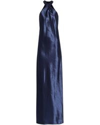Galvan London Robe Eve aus Satin - Blau