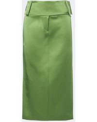 Sportmax - Satin Midi Skirt - Lyst