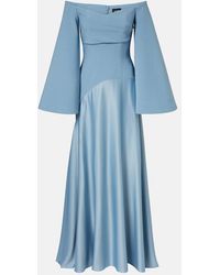 Solace London - Rina Crepe And Satin Gown - Lyst