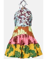 ALÉMAIS - Poppy Printed Halterneck Minidress - Lyst