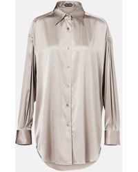 Tom Ford - Silk-Blend Satin Shirt - Lyst