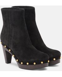 Veronica Beard - Gavi Suede Ankle Boots - Lyst