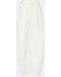 Brunello Cucinelli - Cotton Barrel-Leg Pants - Lyst