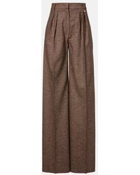 Max Mara - Brava Wool And Silk-Blend Wide-Leg Pants - Lyst