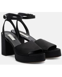 TOTEME - Satin Platform Sandals - Lyst