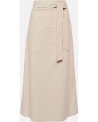 TOTEME - Cotton Midi Skirt - Lyst