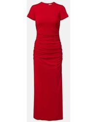 Carolina Herrera - Abito Midi Con Ruches - Lyst
