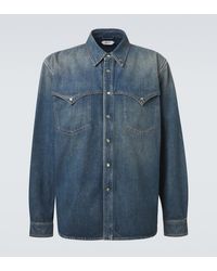 Versace - Medusa Denim Overshirt - Lyst