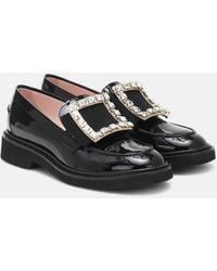 Roger Vivier - Viv' Rangers Patent Leather Loafers - Lyst