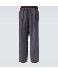 Miu Miu - Pinstripe Virgin Wool Straight Pants - Lyst