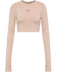 adidas By Stella McCartney Asmc Tor Crop in Orange | Lyst