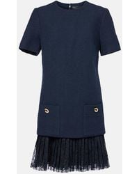 Oscar de la Renta - Tweed And Lace Minidress - Lyst