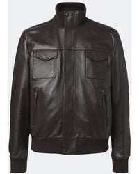 Dolce & Gabbana - Leather Blouson Jacket - Lyst