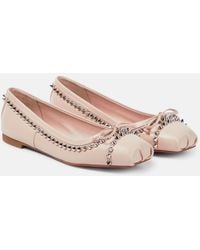Christian Louboutin - Mamadrague Spikes Leather Ballet Flats - Lyst