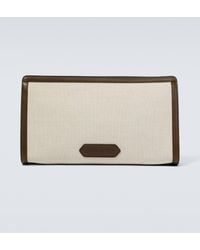 Tom Ford - Leather-trimmed Canvas Pouch - Lyst