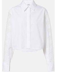 Jonathan Simkhai - Lace-Trimmed Cotton Poplin Shirt - Lyst