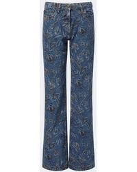 Etro - Printed Wide-Leg Jeans - Lyst