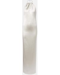 Ralph Lauren - Corra Halterneck Satin Gown - Lyst