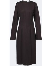 Stella McCartney - Wool Flannel Midi Dress - Lyst
