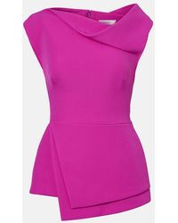 Safiyaa - Farrah Draped Crepe Top - Lyst