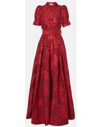 Rebecca Vallance - Henrietta Belted Brocade Gown - Lyst