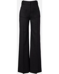 Victoria Beckham - Alina Virgin Wool Flared Pants - Lyst