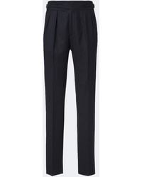 Rubinacci - Pleated Virgin Wool Tapered Pants - Lyst