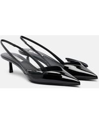 Prada - Patent Leather Slingback Pumps - Lyst