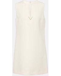 Valentino - Crepe Couture Vgold Minidress - Lyst