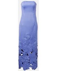 LEO LIN - Maxikleid Rayna Aus Satin - Lyst
