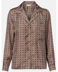 Max Mara - Bedrucktes Hemd Disco Aus Seiden-Twill - Lyst