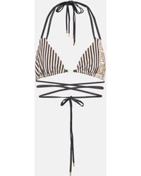 Loewe - Paula's Ibiza Printed Triangle Bikini Top - Lyst