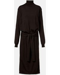 Lemaire - Turtleneck Wool-Blend Midi Dress - Lyst