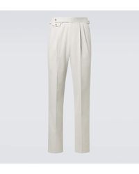 dunhill - Gerade Hose Aus Baumwolle Und Kaschmir - Lyst