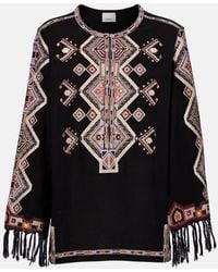 Isabel Marant - Bestickte Bluse Zelda Aus Seide - Lyst