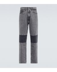 Our Legacy Patchwork Straight-fit Jeans - Grey