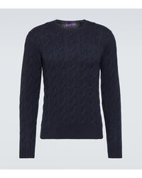 Ralph Lauren Purple Label - Jersey de punto trenzado de cachemir - Lyst