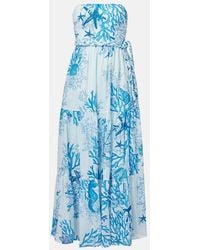 Poupette - Thelma Printed Cotton Maxi Dress - Lyst