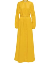Gabriela Hearst Massey Linen Maxi Dress - Yellow
