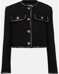 Alexander McQueen - Exposed-stitching Bouclé-texture Wool-blend Jacket - Lyst