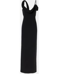 Magda Butrym - Floral-Applique Wool-Blend Gown - Lyst