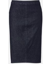 Tom Ford - High-Rise Denim Pencil Skirt - Lyst