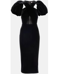 Christopher Kane - Wrap Velvet Midi Dress - Lyst
