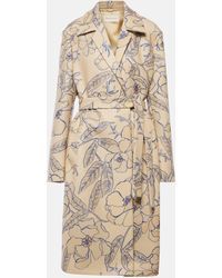 Dries Van Noten - Floral Wool-Blend Trench Coat - Lyst