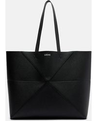 Loewe - Puzzle Fold Large Leather Tote Bag - Lyst