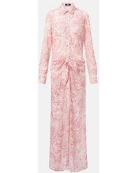 Versace - Dress With Waist Draping - Lyst